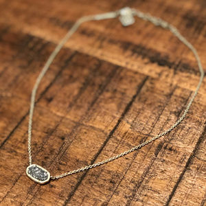 🌸 Kendra Scott 🌸 Elisa Necklace, Platinum Drusy